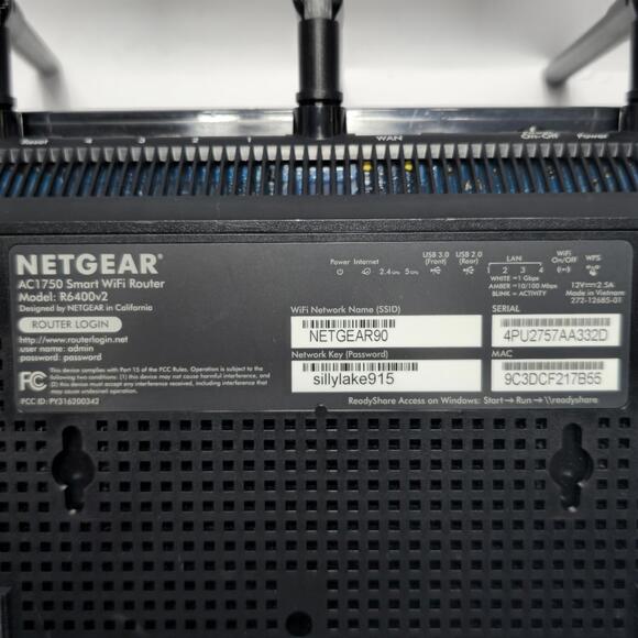 NETGEAR R6400v2 AC1750 Smart WiFi Router Dual Band Gigabit Tested Working - Picture 14 of 14